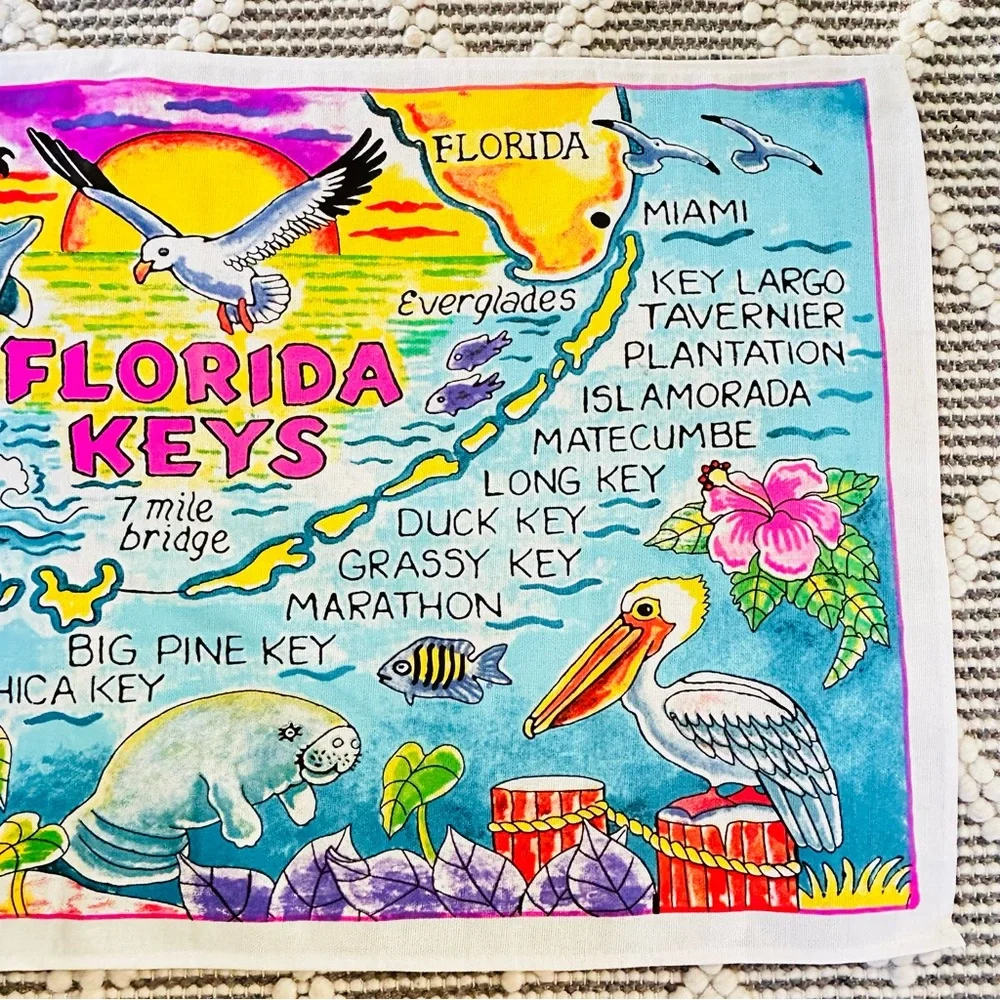 Florida Keys Souvenir Tea Towel